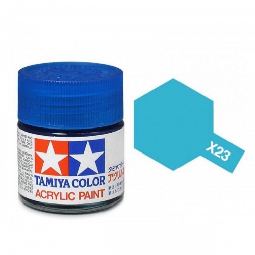 TAMIYA X-23 CLEAR BLUE - ACRYLIC PAINT MINI (GLOSS) 10ML